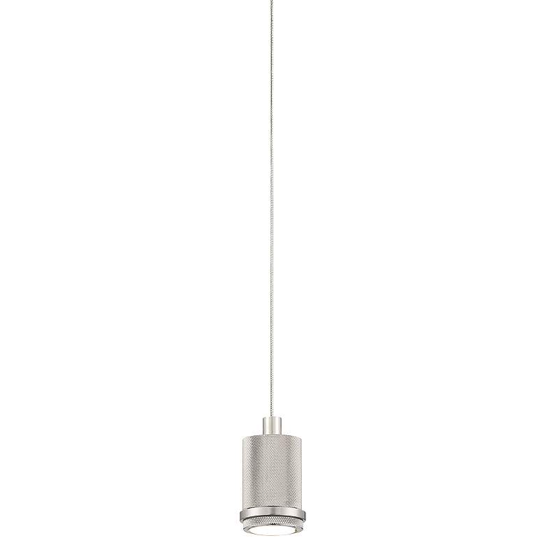 Image 1 Port Nine Stark 2.25 inchW Brushed Steel  LED Pendant with Clear Frosted S