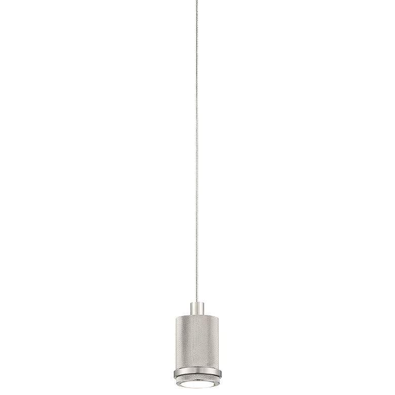 Image 1 Port Nine Stark 2.25"W Brushed Steel LED Pendant with Clear Frosted S
