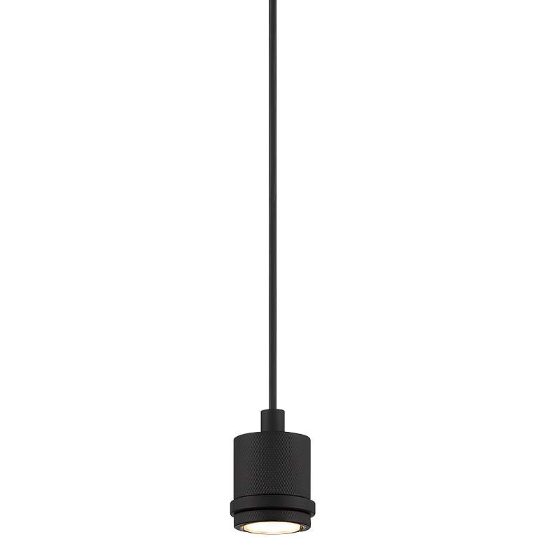 Image 1 Port Nine Stark 2.25 inchW Matte Black  LED Pendant with Clear Frosted Sha