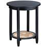 3_Port Royal 20" Wide Painted Black Wood Round End Table
