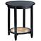 Port Royal 20" Wide Painted Black Wood Round End Table