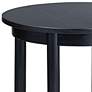 4_Port Royal 20" Wide Painted Black Wood Round End Table more views