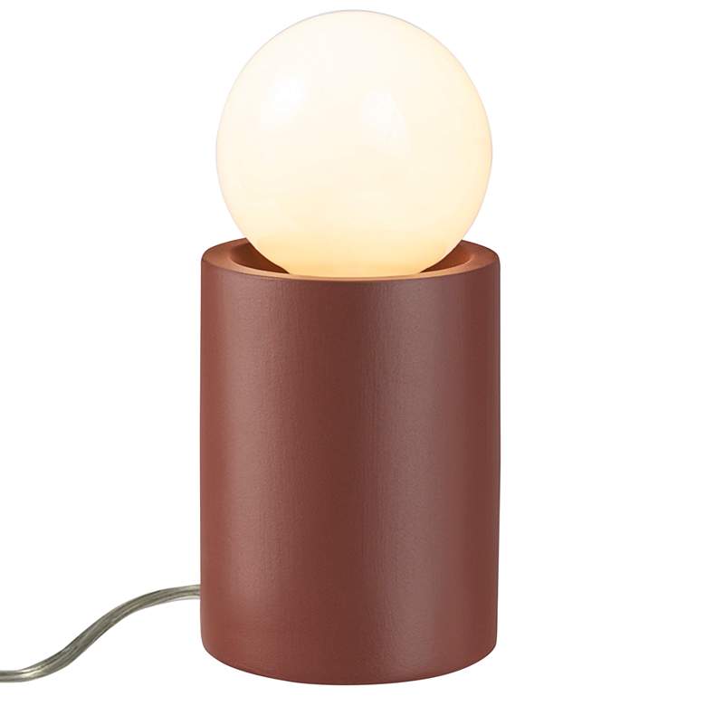 Image 1 Portable 11 1/2" High Canyon Clay Ceramic Accent Table Lamp