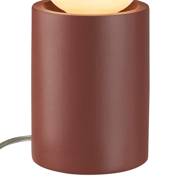 Image 3 Portable 11 1/2" High Canyon Clay Ceramic Accent Table Lamp more views