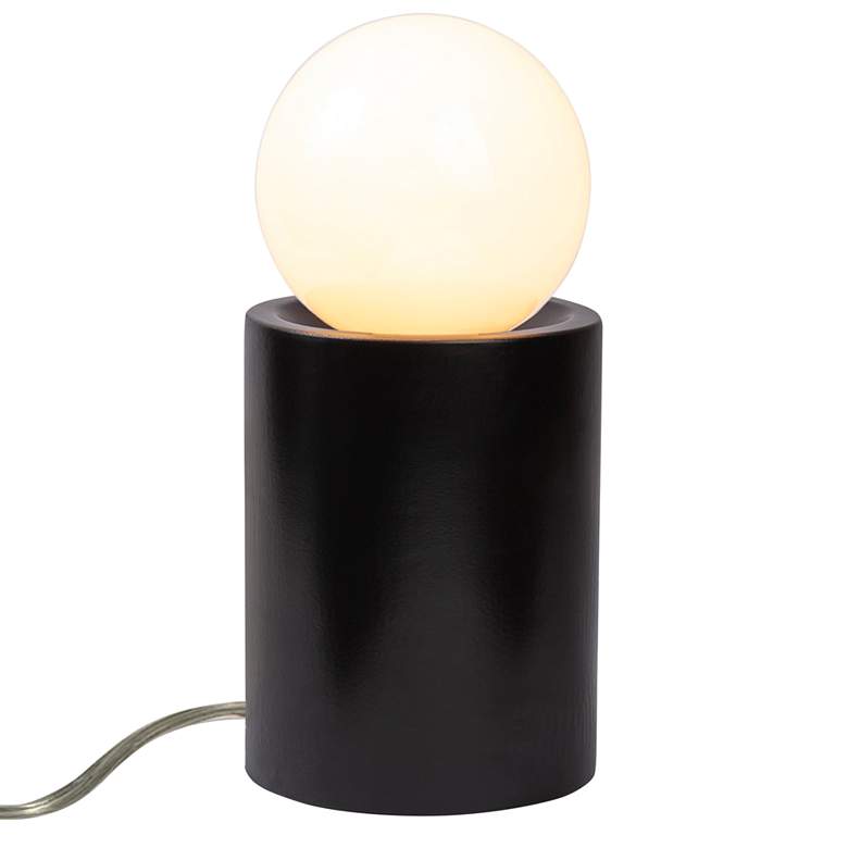 Image 1 Portable 11 1/2" High Carbon Matte Black Accent Table Lamp