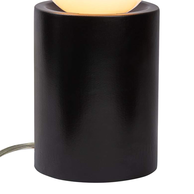 Image 3 Portable 11 1/2" High Carbon Matte Black Accent Table Lamp more views