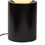 Portable 11 1/2" High Carbon Matte Black Accent Table Lamp