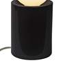 Portable 11 1/2" High Gloss Black Ceramic Accent Table Lamp