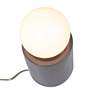 Portable 11 1/2" High Gloss Gray Ceramic Accent Table Lamp