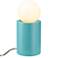 Portable 11 1/2" High Reflecting Pool Blue Ceramic Accent Table Lamp