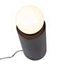 Portable 16 1/2" High Carbon Matte Black Accent Table Lamp