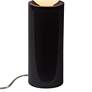 Portable 16 1/2" High Gloss Black Ceramic Accent Table Lamp