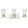 Porter 22 1/4" Wide Beveled Glass 3-Light Bath Light