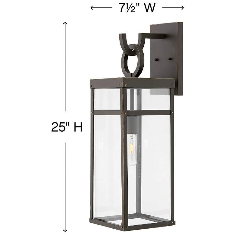 Image 4 Porter 25" High Oil-Rubbed Bronze LED Outdoor Wall Light more views