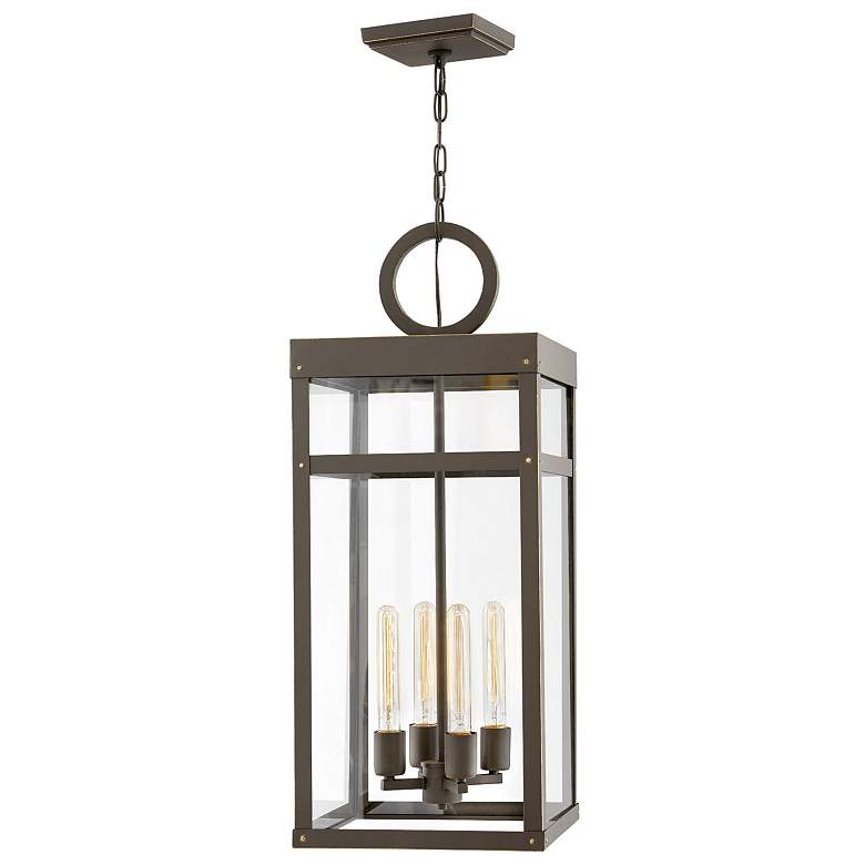 Image 1 Porter 31 1/4"H Oil-Rubbed Bronze LED Outdoor Hanging Light
