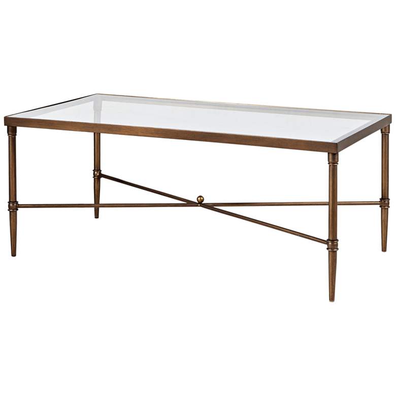 Image 2 Porter 44 inch Wide Bronze Metal Rectangular Coffee Table