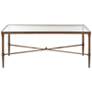 Porter 44" Wide Bronze Metal Rectangular Coffee Table