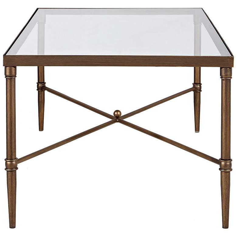 Image 4 Porter 44" Wide Bronze Metal Rectangular Coffee Table more views