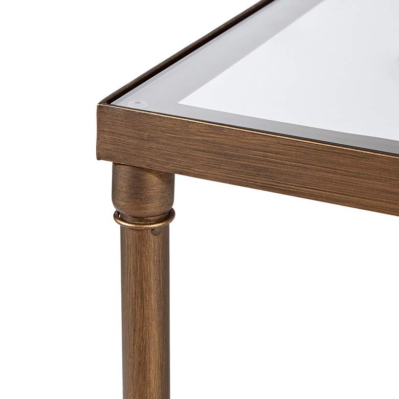 Image 7 Porter 44" Wide Bronze Metal Rectangular Coffee Table more views
