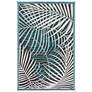 2_Portera PRT-1062 5'x7'6" Teal and Ivory Outdoor Area Rug