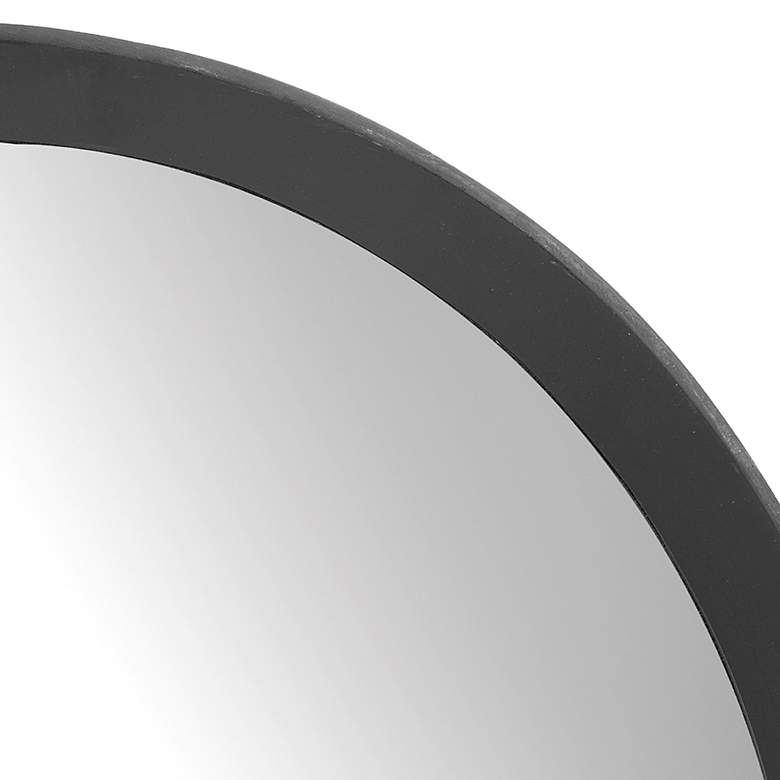 Image 4 Porthole 19.8" Round Black Mango Wood Wall Mirror more views