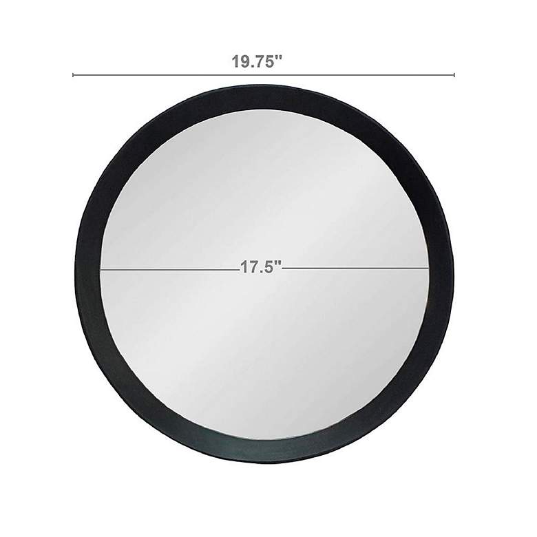 Image 6 Porthole 19.8" Round Black Mango Wood Wall Mirror more views