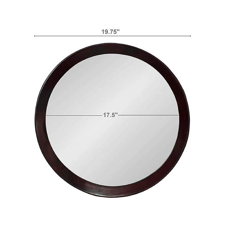 Image 6 Porthole 19.8" x 19.8" Dark Brown Mango Wood Wall Mirror more views