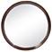 Porthole Dark Brown 19 3/4" Round Wood Wall Mirror