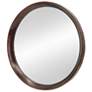 2_Porthole Dark Brown 19 3/4" Round Wood Wall Mirror more views