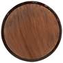 3_Porthole Dark Brown 19 3/4" Round Wood Wall Mirror more views