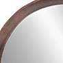 5_Porthole Dark Brown 19 3/4" Round Wood Wall Mirror more views
