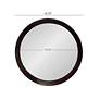 6_Porthole Dark Brown 19 3/4" Round Wood Wall Mirror more views