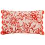 1_Portia Orange Embroidered Floral 20" x 12" Accent Cushion