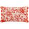 Portia Orange Embroidered Floral 20" x 12" Accent Cushion