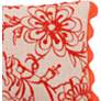2_Portia Orange Embroidered Floral 20" x 12" Accent Cushion more views