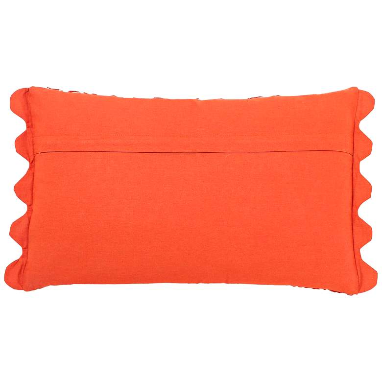 Image 3 Portia Orange Embroidered Floral 20" x 12" Accent Cushion more views