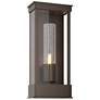 Portico 14.8"H Small Bronze Outdoor Sconce w/ Seeded Clear Shade