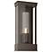 Portico 14.8"H Small Bronze Outdoor Sconce w/ Seeded Clear Shade