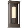 Portico 14.8"H Small Coastal Bronze Outdoor Sconce With Opal Glass Sha