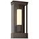 Portico 14.8"H Small Coastal Bronze Outdoor Sconce With Opal Glass Sha