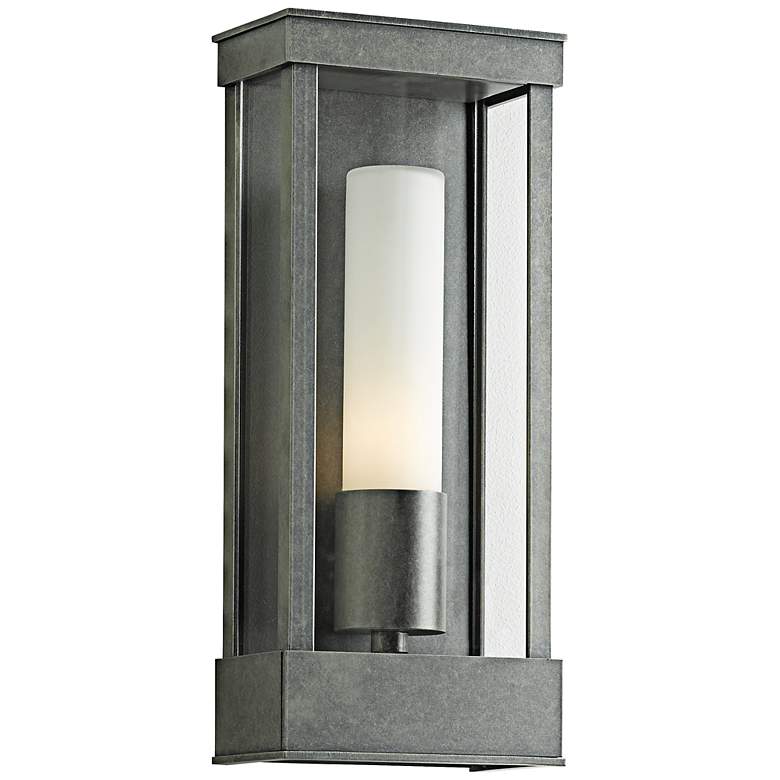 Image 1 Portico 14 3/4" High Burnished Steel Outdoor Wall Light