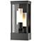 Portico 17.8" High Coastal Oil Rubbed Bronze Outdoor Sconce w/ Opal Sh
