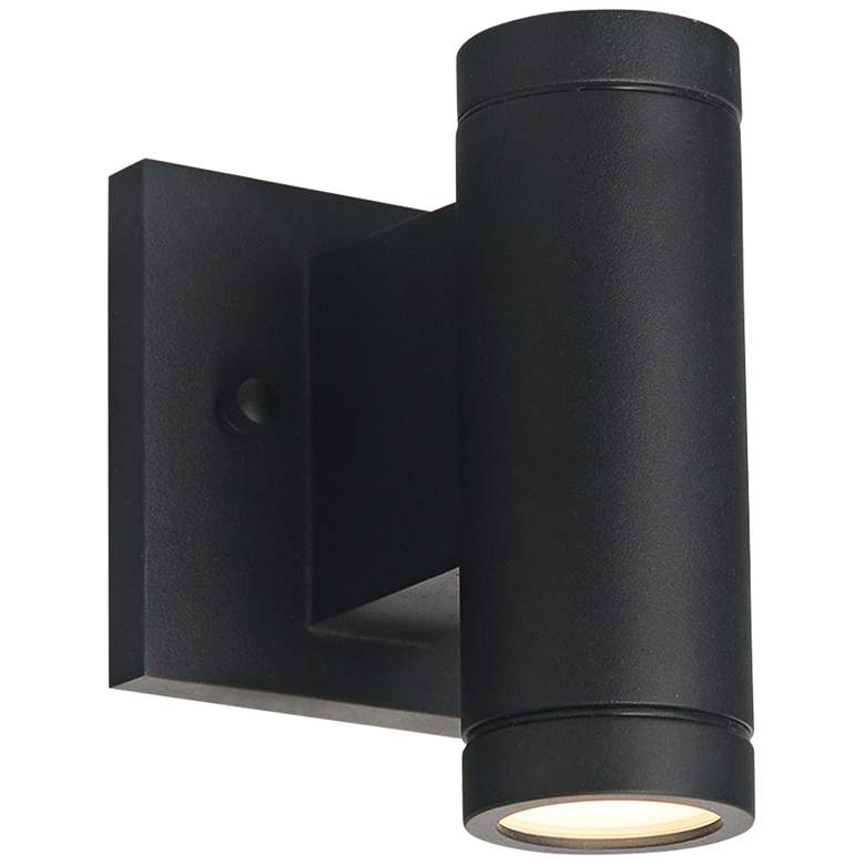 Image 1 Portico 6 1/2 inch High Matte Black LED Outdoor Wall Light