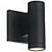 Portico 6 1/2" High Matte Black LED Outdoor Wall Light