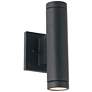 Portico 9 1/2" High Matte Black LED Outdoor Wall Light