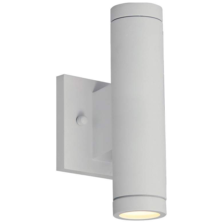 Image 1 Portico 9 1/2" High Matte White LED Outdoor Wall Light