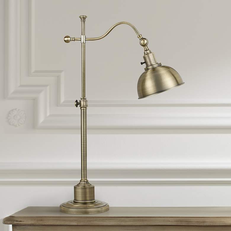 Image 1 Portico Antique Brass Adjustable Pharmacy Desk Lamp