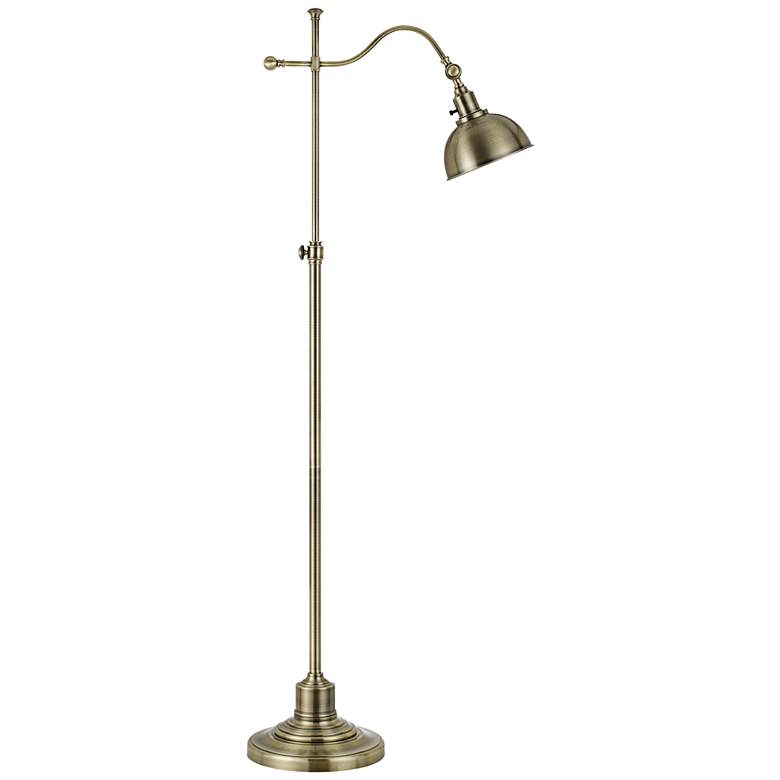 Image 1 Portico Antique Brass Adjustable Pharmacy Floor Lamp