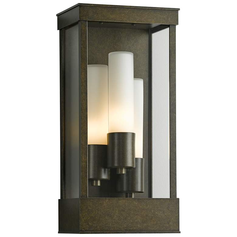 Image 1 Portico Coastal Bronze Outdoor Sconce With Opal Glass