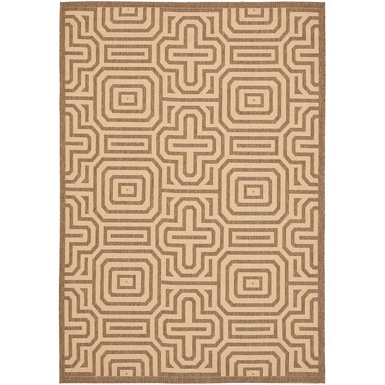 Portico Collection 5&#39;3&quot;x7&#39;7&quot; Brown Area Rug
